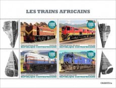 CENTRAL AFRICAN- 2022 11- AFRICAN TRAINS  4V