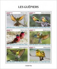2023 01- CENTRAL AFRICAN- BEE EATERS  6V