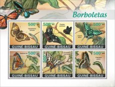 2024 02- GUINEA BISSAU- BUTTERFLIES   6V